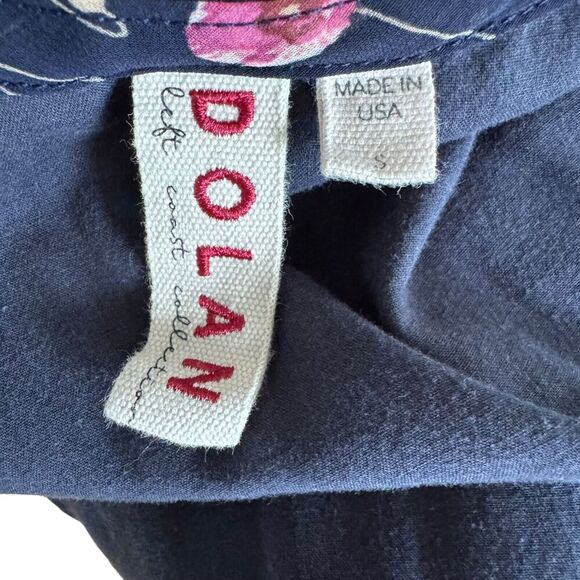 Dolan Womens Jumpsuit Navy Stripe Halter Sleeveless Cotton Lined Tie Pockets S - Picture 9 of 13